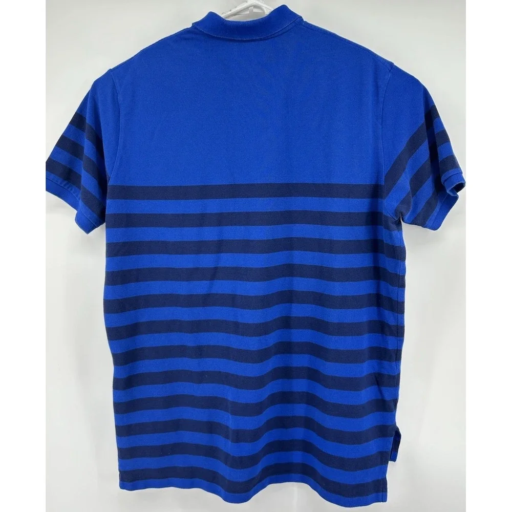 Polo Ralph Lauren Short Sleeve Polo Shirt Blue With Stripes Men's Size 2XL